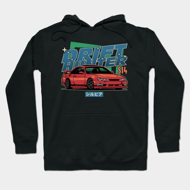 Nissan Silvia S14 200sx Hoodie by idrdesign